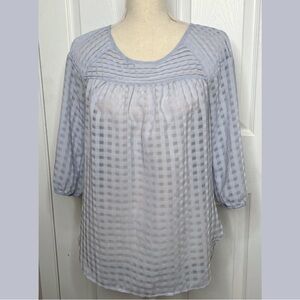 LC Lauren Conrad Periwinkle Quarter Length Pintuck Tunic Top size Small